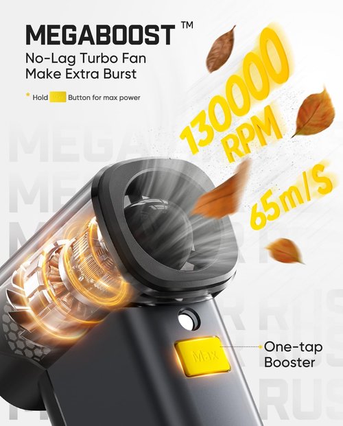 Fanttik B10 Pro Max Electric Air Duster - 130,000 RPM Brushless Motor | 6 Adjustable Gears & Rechargeable Battery