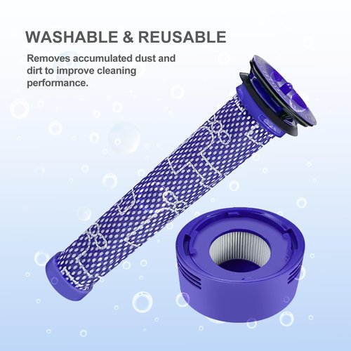 4 Pack Vacuum Filter Replacement Kit for V7, V8 Animal and V8 Absolute Cordless Vacuum, 2 Pre Filter, 2 Post Filter, Replaces Part # 965661-01 & 967478-01