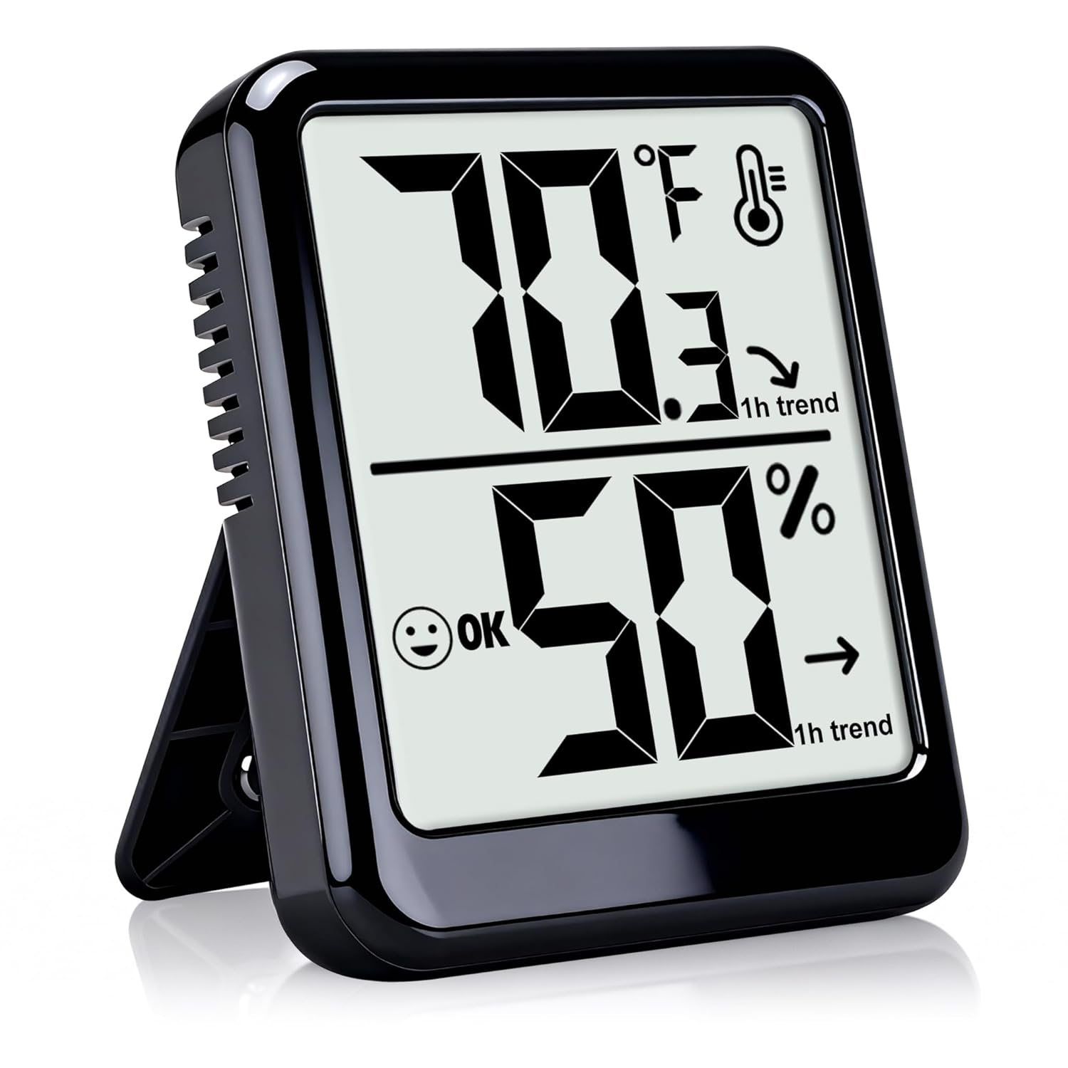 Skiennix Digital Room Thermometer & Hygrometer | Accurate Temperature & Humidity Monitor for Home, Office, Pets & Plants - AAA Battery Included