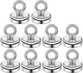Magnetic Hooks - 60 lbs Pulling Force Rare Earth Design | 10 Pack for Home, Kitchen & Office