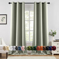 MIULEE Sage Green Blackout Curtains - Thermal Insulated Room Darkening Drapes | 90-Inch Long, 2 Panels