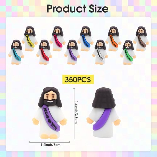 Little Jesus Statues by [Brand Name] - 350 Bulk Mini Figurines for Church & Baptism Gifts