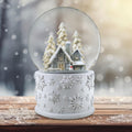 The San Francisco Music Box Company Snow Globe - 120mm Snowy White Home Scene Decor