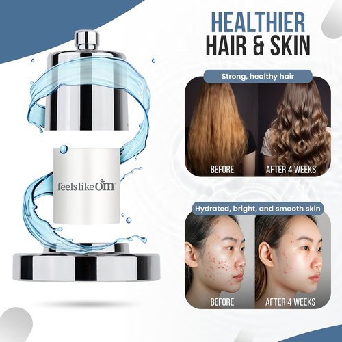 Shower Head Water Filter Replacement For The Feels Like Om Showerhead - High Pressure Shower Heads Replacement For Smooth Hair & Skin - Replacement Cartridge Fits the Om-3 Filtered Shower Head