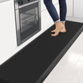 4/5 Inch Thick Kitchen Mats for Floor, StepRite Kitchen Rug for Standing Desk, Non-Slip, Thicker, Stain & Water Resistant, Comfort Anti Fatigue Floor Mat for Home, Kitchen, Office - Black,108 * 30''