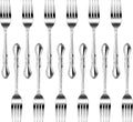 New Star Foodservice Rose Pattern 18/0 Stainless Steel Dinner Fork, 7.2-Inch, Set of 12, Commercial Grade