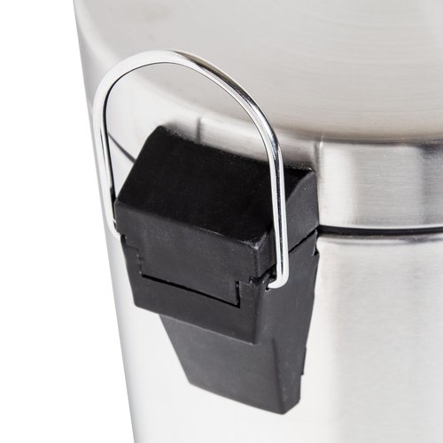 Honey-Can-Do Mini Stainless Steel Trash Can with Lid and Foot Pedal, 5-Liter Small Garbage Bin for Bathroom or Office, Silver