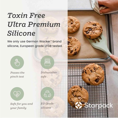 Starpack 'Stir & Serve' Silicone Cooking Utensils Set (5 Pcs) - 10.5" - Kitchen Utensil Set Heat Resistant to 600°F - Kitchen Utensils for Nonstick Cookware - Silicone Utensil Set for Mixing & Cooking