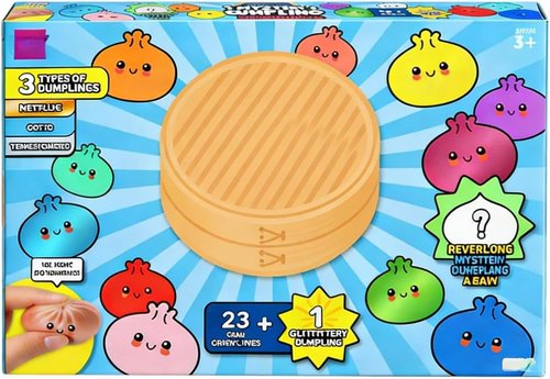 Muticoor Dumpling Squishy | 24-Day Advent Calendar of Cute Bao Bun Fidget Toys for Stress Relief