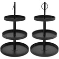 OugeWood Cupcake Stand for 50 Cupcakes,Cupcake Stand 2 PACK Metal 3 Tier Cupcake Tower Black Tiered Tray Stand Cupcake Holder Stand Cake Stand Serving Trays Dessert Stands with Handle for Party