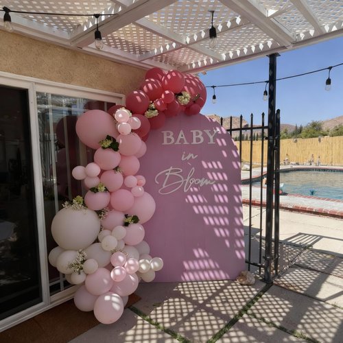Pink and White Balloons, 60Pcs 12 Inch Dusty Pink Pastel Light Pink Sand White Balloons for Baby Shower Wedding Bridal Shower Birthday Party Decorations