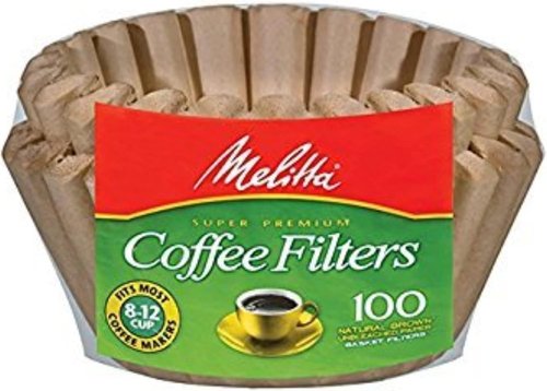 Melitta 8-12 Cup Basket Filter Paper - Natural Brown, 400 Count for Perfectly Brewed Coffee