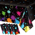 Glow Party | Neon Plastic Table Covers - 108 x 54 Inch Disposable Tablecloths for Black Light Events (6 Pack)
