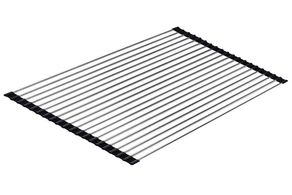 Ahyuan Roll up Dish Drying Rack Over The Sink Kitchen Roll up Sink Drying Rack Portable Dish Drainer Foldable Dish Drying Rack (Black, 20.5''X14'')
