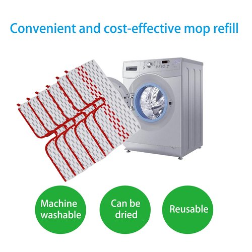 6 Pack Replace Mop Pads for Promist Max Microfiber Spray Mop Refill, Washable Reusable Replace Spray Mop Pad Head