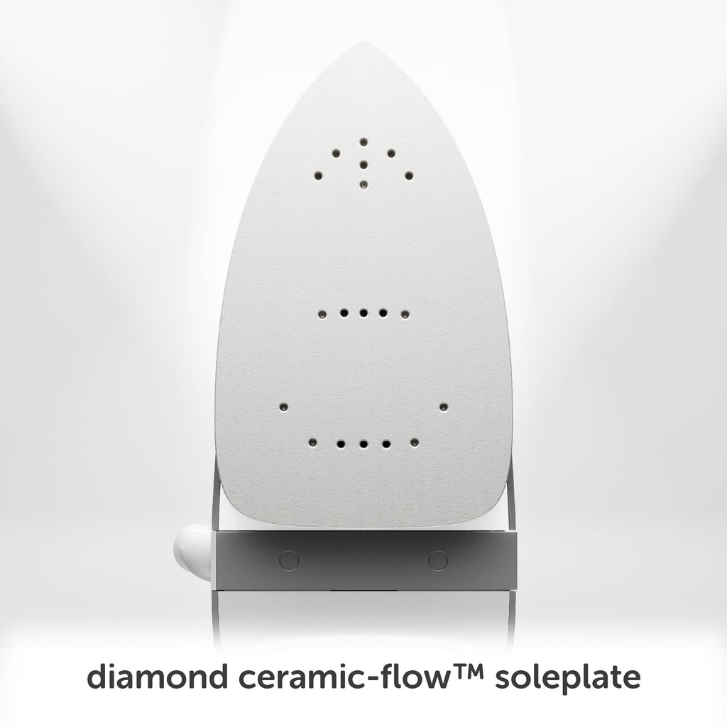 oliso M3Pro Project Steam Iron with Solemate – 1000W Ceramic Soleplate Iron and LED Light for Sewing, Quilting, Crafting, and Travel – Raspberry