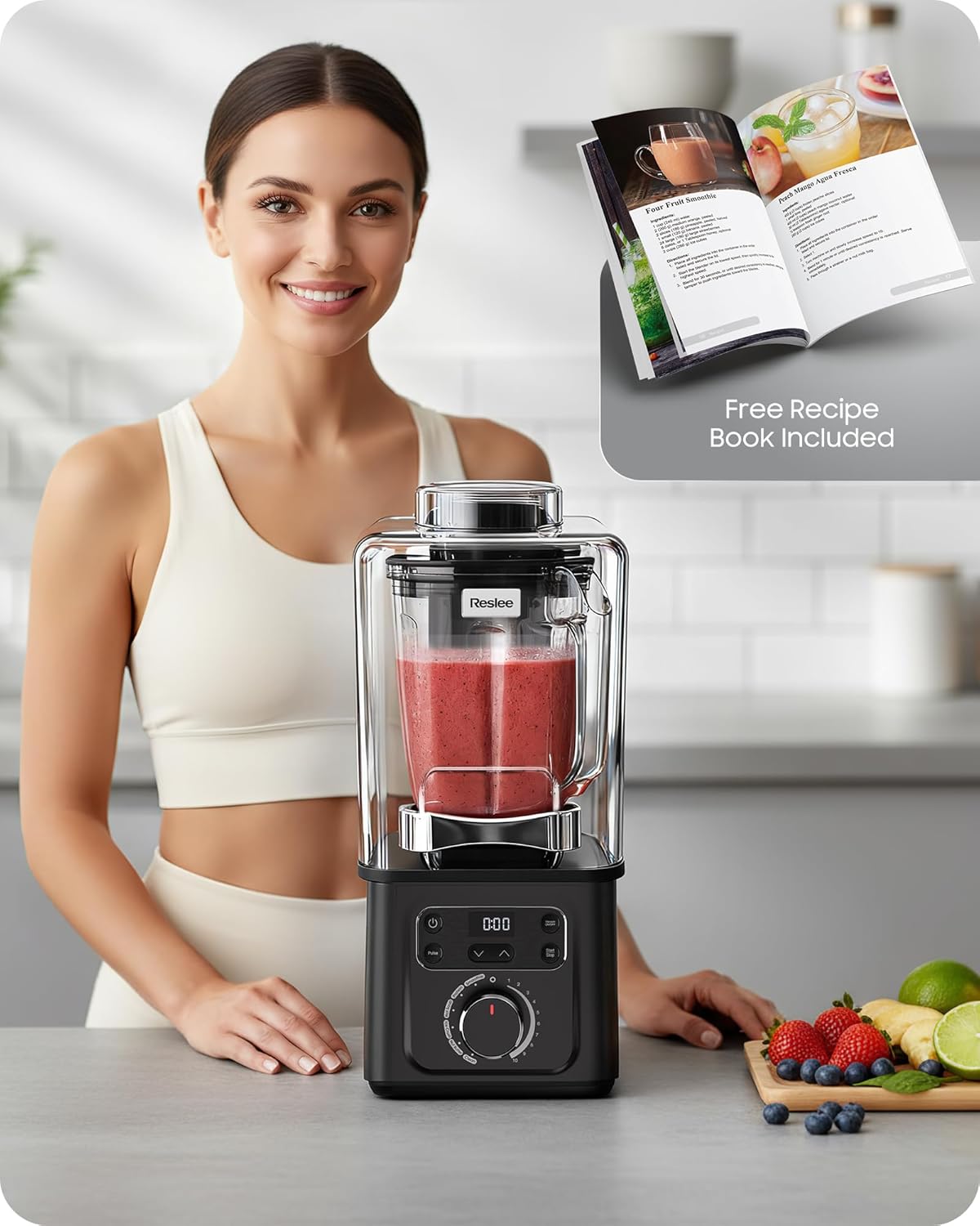 Professional Commercial Vacuum Blender - 2026 Upgrade, 40000 RPM, 56oz Tritan Cup for Smoothies & Soups