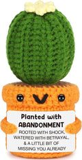 Farewell Gifts for Coworker Women Men Funny Leaving Going Away Goodbye Gifts for Coworker Work Bestie Friend Boss Nurse Teacher Retirement Moving Away Promotion Birthday Abandonment Cactus Decroration