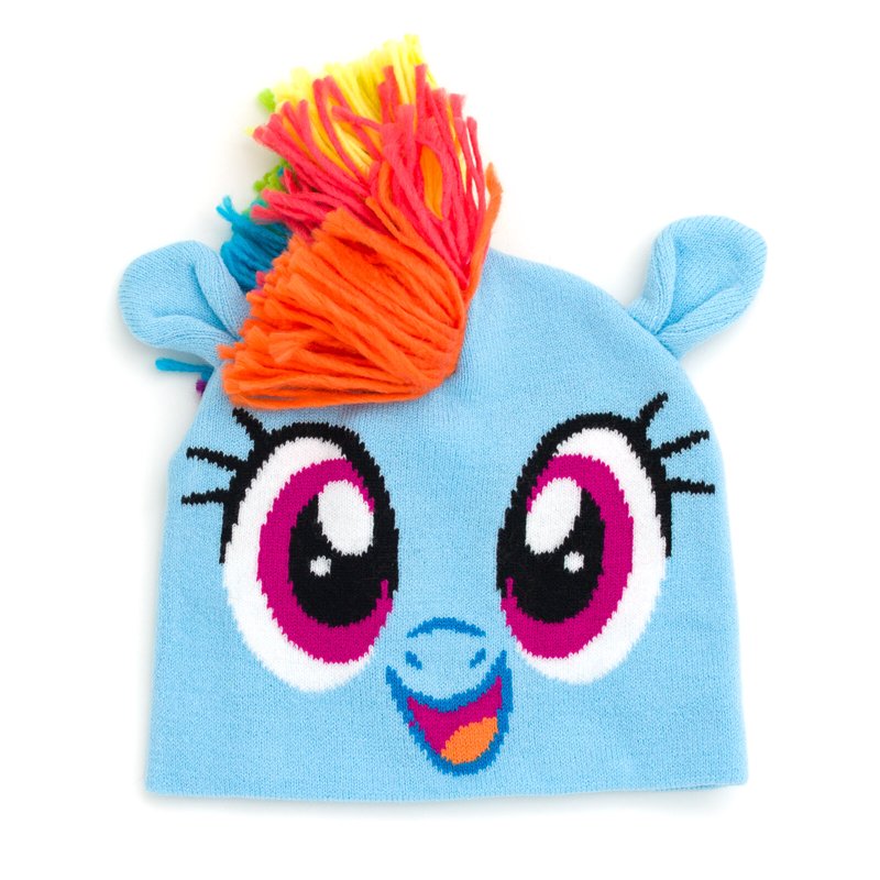 Toddler Girl Rainbow Dash Unicorn Fleece Sweatshirt & Cosplay Hat Set - Blue 4T