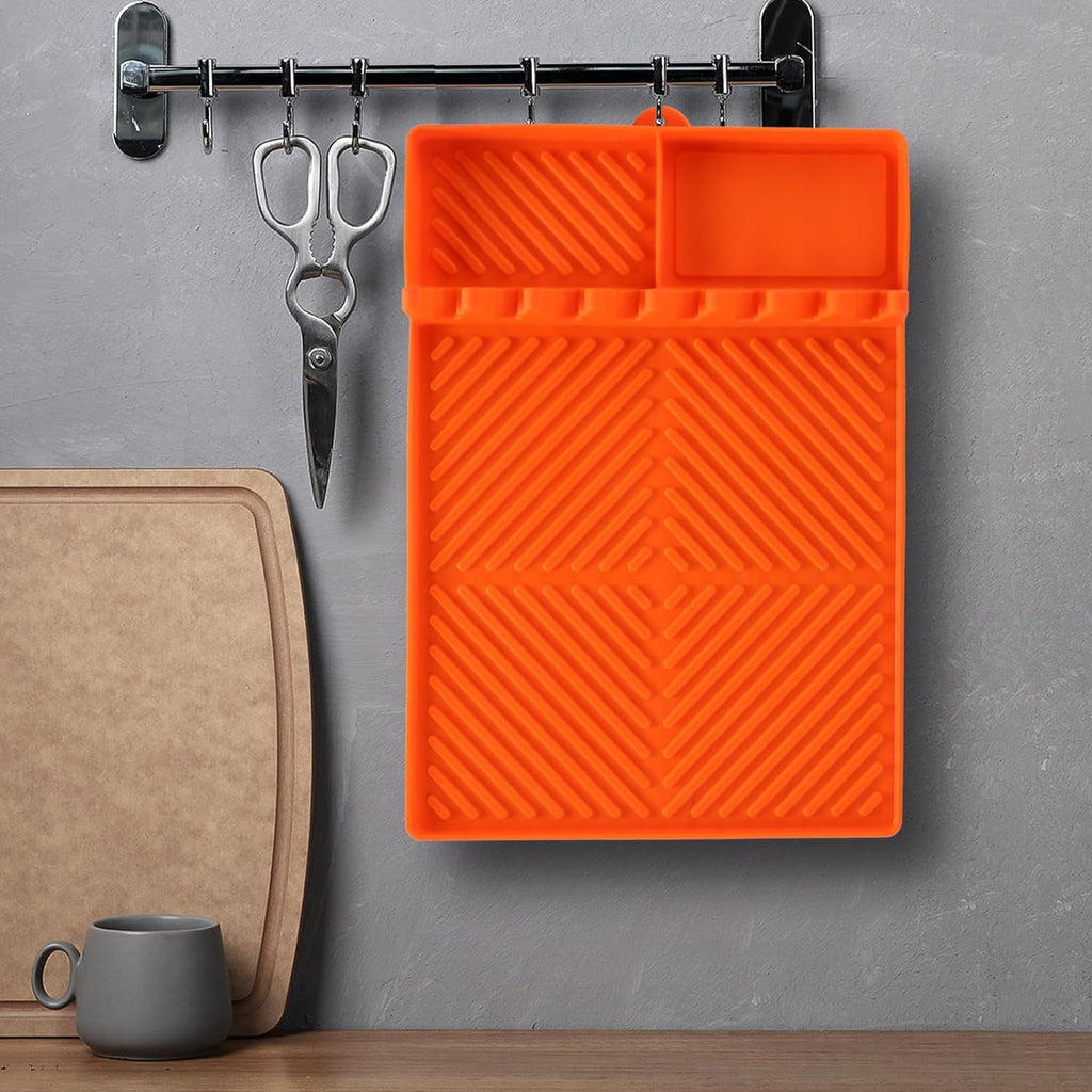 Skiennix Silicone Griddle Tools Mat - Versatile Cooking & Baking Countertop Pad | Orange Color