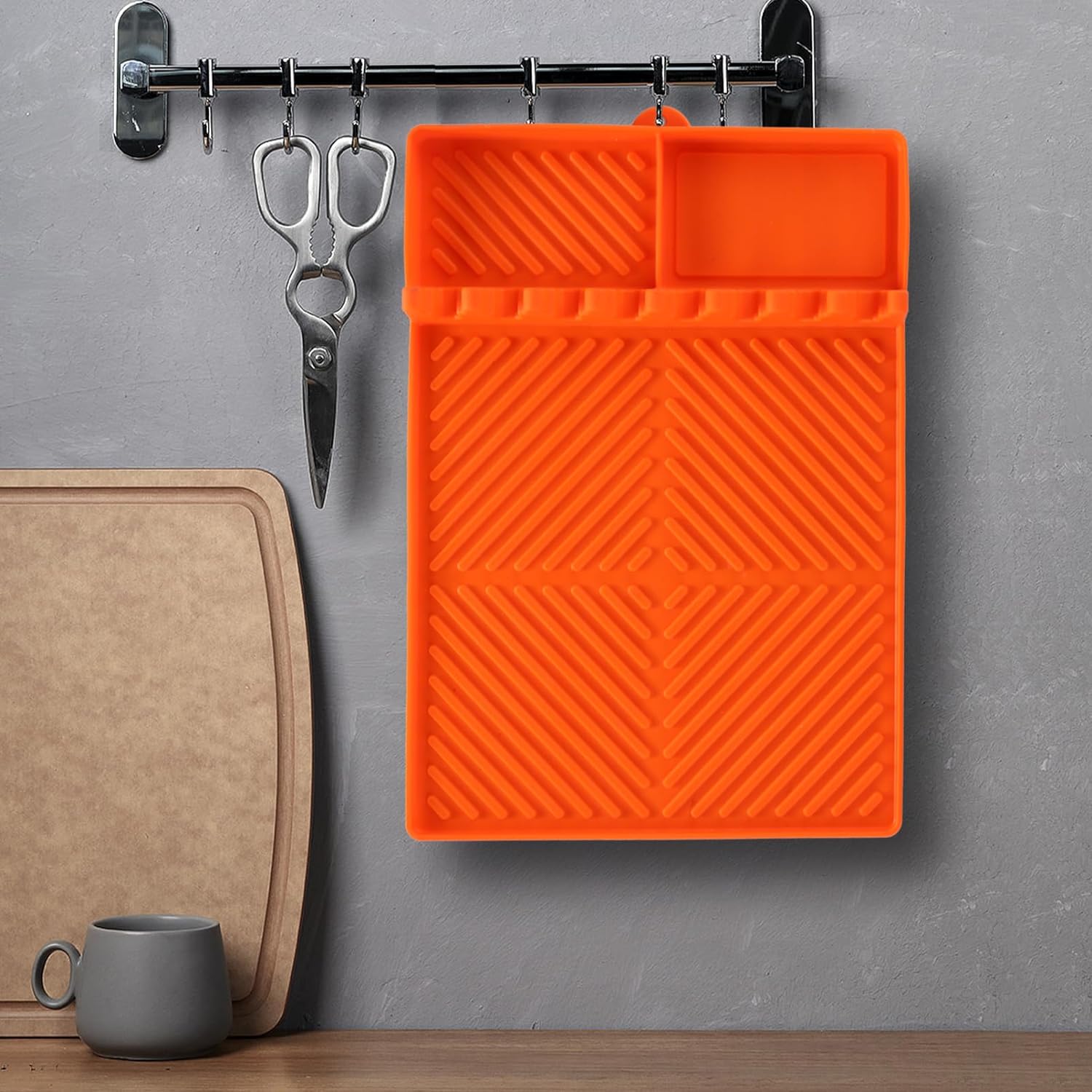 Skiennix Silicone Griddle Tools Mat - Versatile Cooking & Baking Countertop Pad | Orange Color