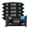 DUDE Wipes | Unscented Flushable Wipes - Extra-Large Adult Wet Wipes for Sensitive Skin - 6 Pack (288 Count) - Infused with Vitamin E and Aloe