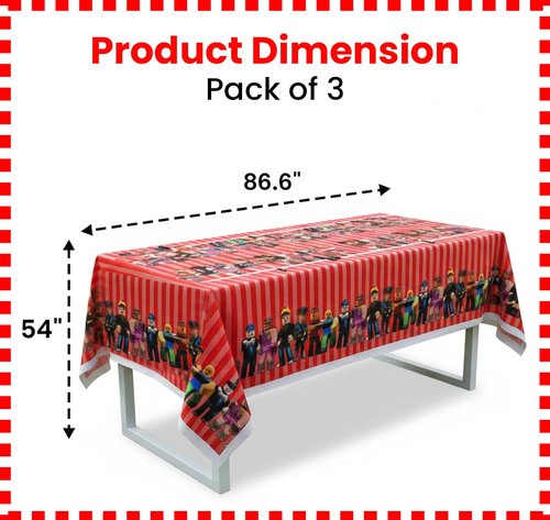 3 Pcs Plastic Table Cloth Disposable 108x108cm Video Game Birthday Party Supplies Video Game Table Cover Gamer Supplies Rectangle Waterproof Happy Birthday Tablecloth Gaming Party Decorations