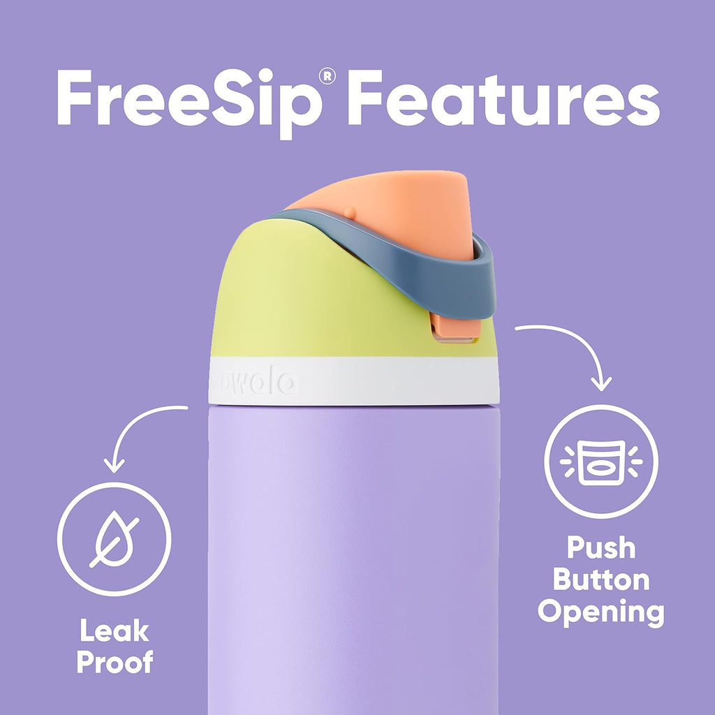 Owala FreeSip Insulated Stainless Steel Water Bottle - BPA-Free, 24 Oz, Perfect for Travel - Boneyard