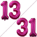 GOER Jumbo 42-Inch Number 13 Balloons - Bright Peach Foil Helium Decorations for 13th Birthday Party