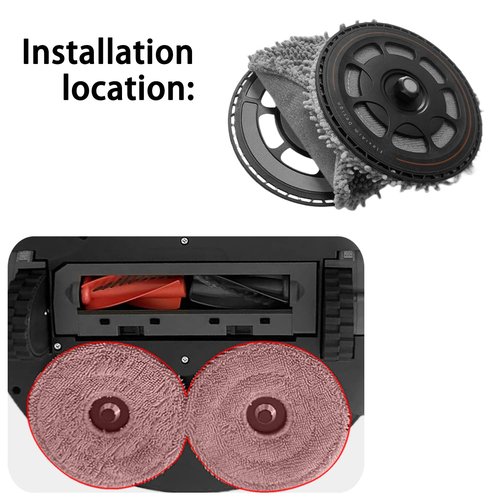 XVXUOU Mop pad Bracket kit Compatible with roborock Saros 10R/Saros Z70 Robot Vacuum Cleaner Parts Replacement Mop Bracket Accessories