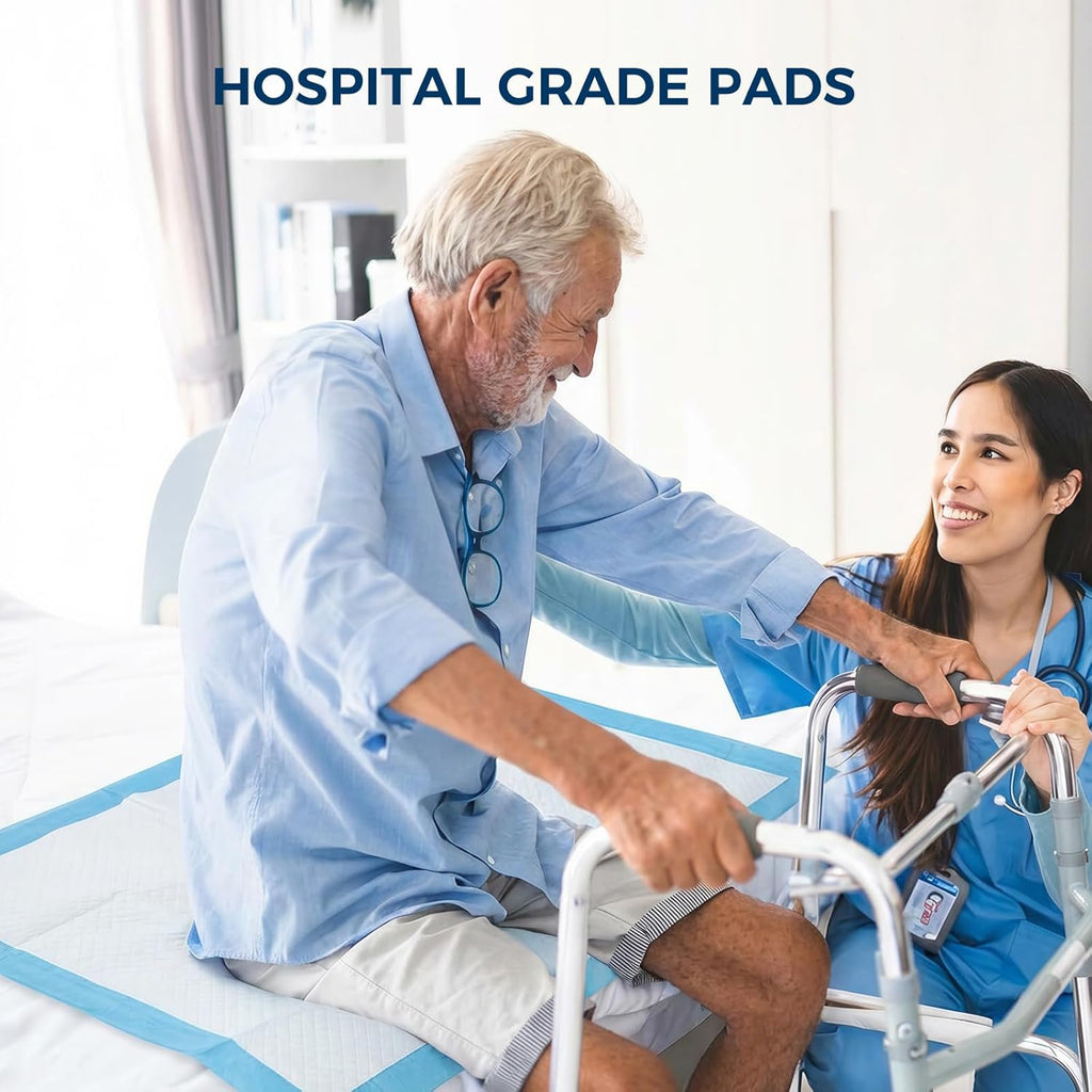 Super Absorbent Disposable Underpads - XXL Leakproof Bed Pads (30" x 36") | Quick-Dry, Ultra Thick for Heavy Incontinence - 50 Pack
