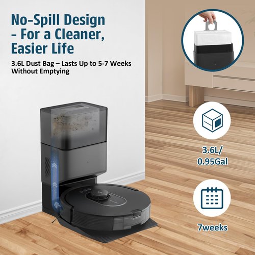 22 Pack Dust bags Compatible with Roborock Q5+, Q5 Pro+, Q5 DuoRoller+, Q5 Max+ Plus, Q7+, Q7 Max+, Q8 Max+, S8 Pro Ultra, Q10 Robot Vacuum Cleaner, S7 MaxV, 3.5L Large Capacity Disposable Bag