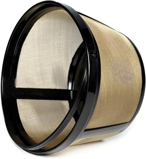 Mr. Coffee Gold Reusable Coffee Filter - 2-Pack for 8-12 Cup Machines | Compatible with Black & Decker