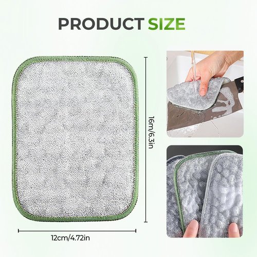 Multipurpose Wire Dishwashing Rags for Wet and Dry, Wire Scrubber Cloths for Kitchen, Reusable Wire Miracle Cleaning Cloths, Non-Scratch Cleaning Cloth for Pots, Pans, Sinks, Grills (5 PCS)