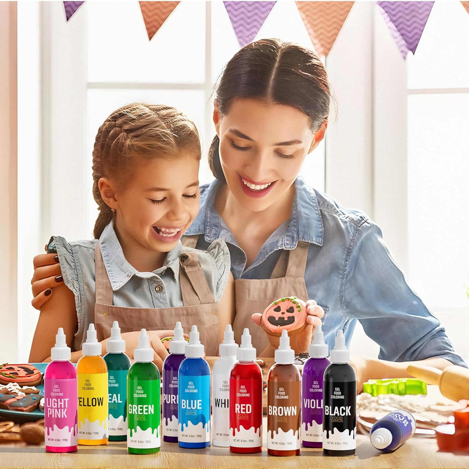 Skiennix Food Coloring Gel - Vibrant Colors for Baking Cakes | 4 oz Assorted Set
