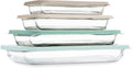 Cook With Color 8-Piece Deep Glass Baking Dish Set - Versatile Casserole & Food Storage Containers | Mint, Freezer-to-Oven Safe