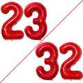 GOER 23rd Birthday Balloons - Jumbo 42 Inch Foil Helium Balloons in Red | Perfect Party Decorations