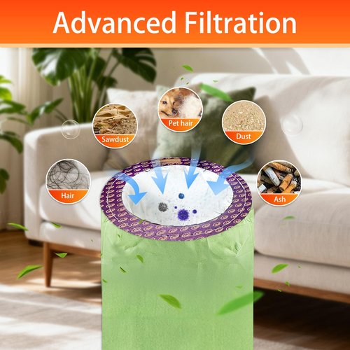 21 Pack 100331 Vacuum Bag Compatible with ProTeam 10 QT Backpack Vacuum Cleaner, Replace Part #100331 Open Cirular Collar