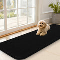 OLANLY Dog Door Mat - Absorbent Non-Slip Chenille Mat for Muddy Paws | 59x20 Inches, Quick Dry, Black
