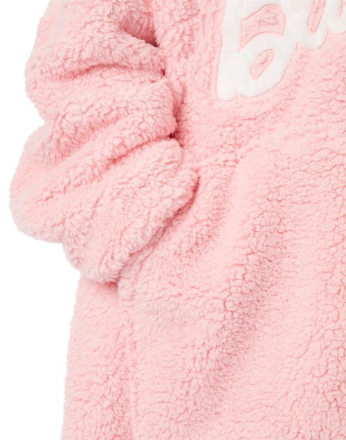 Barbie Womens Wearable Hooded Blanket | Ladies Embroidered Classic Logo Fleece Hoodie in Pink | Cozy Doll Fashion Pullover