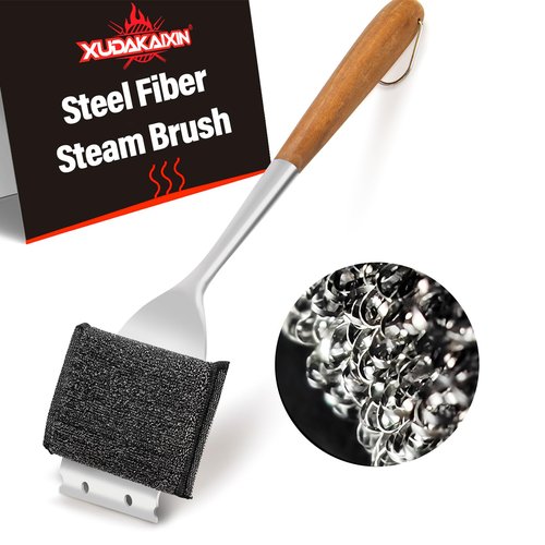 XUDAKAIXIN Grill Brush Bristle Free,Unique Steel Fibers Pad [Safe & Efficient] Perfect for Any Grill/Flat Tops Griddles,Safe Grill Cleaner for Outdoor Grill,Gifts for Men/Dad