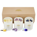 AVACONCEPT Amethyst & Smoky Quartz Crystal Candle Gift Set - 2-Pack Hand-Poured Soy Wax - Lavender Vanilla & Sea Salt Driftwood Aromatherapy Candles (3, Ametyst & Citrine & Lazurite)