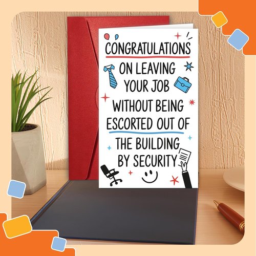 NewEleven Funny Retirement Gifts For Men, Women - Going Away Gift, Coworker Leaving Gifts For Women, Farewell Gift For Coworkers, Boss, Colleague - Greeting Card