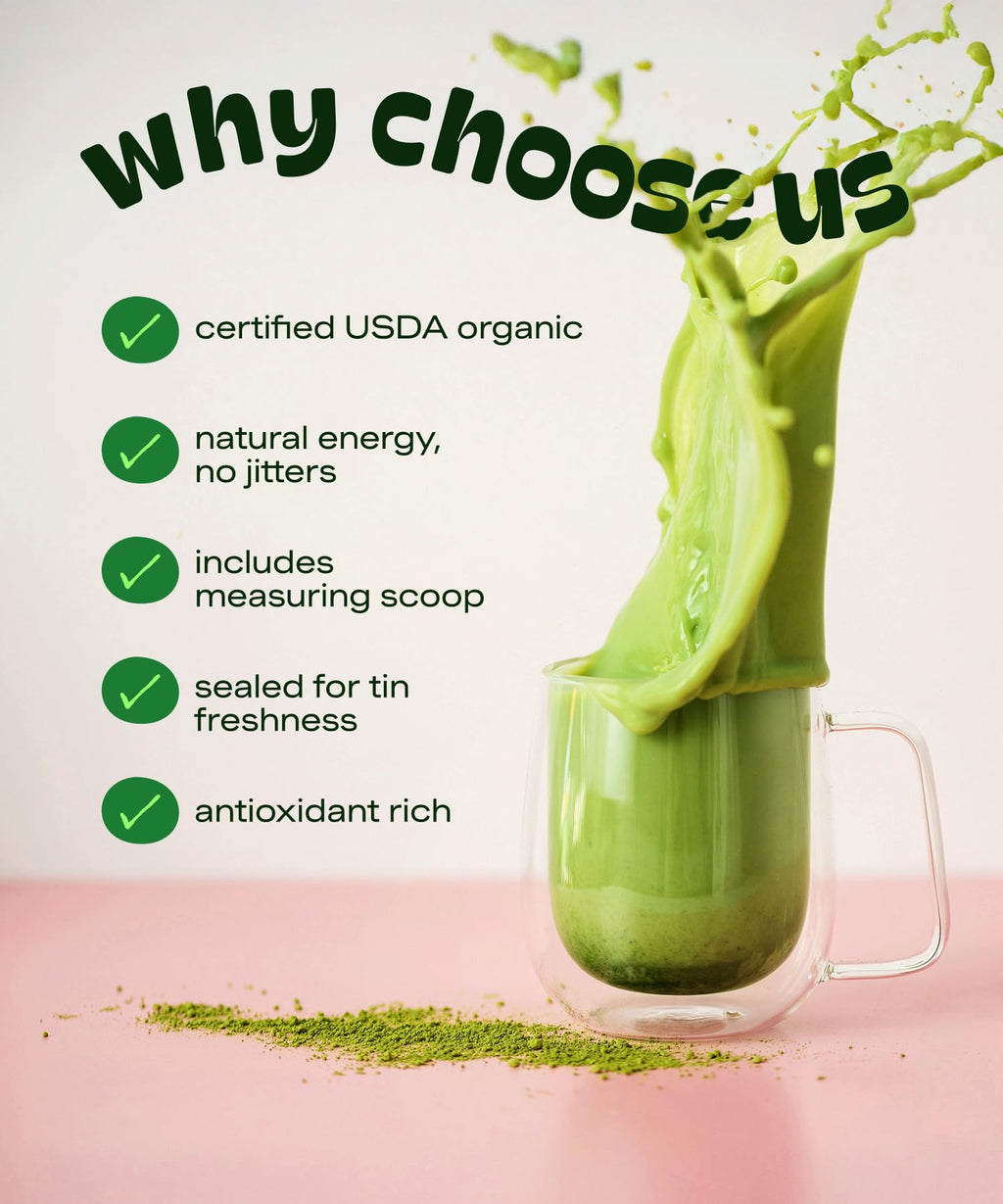 Matcha DNA Organic Matcha Powder - XXL 16oz TIN – Matcha Green Tea - USDA Organic Gluten-Free Vegan, Unsweetened No Additives - Everyday Green Macha Powder Tea for Lattes, Smoothies, Baking & Recipes