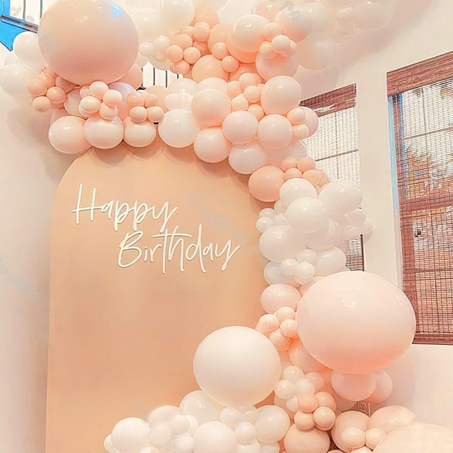 PartyWoo Pastel Orange Balloons - 100 Pcs in Various Sizes for Wedding & Baby Shower Decor
