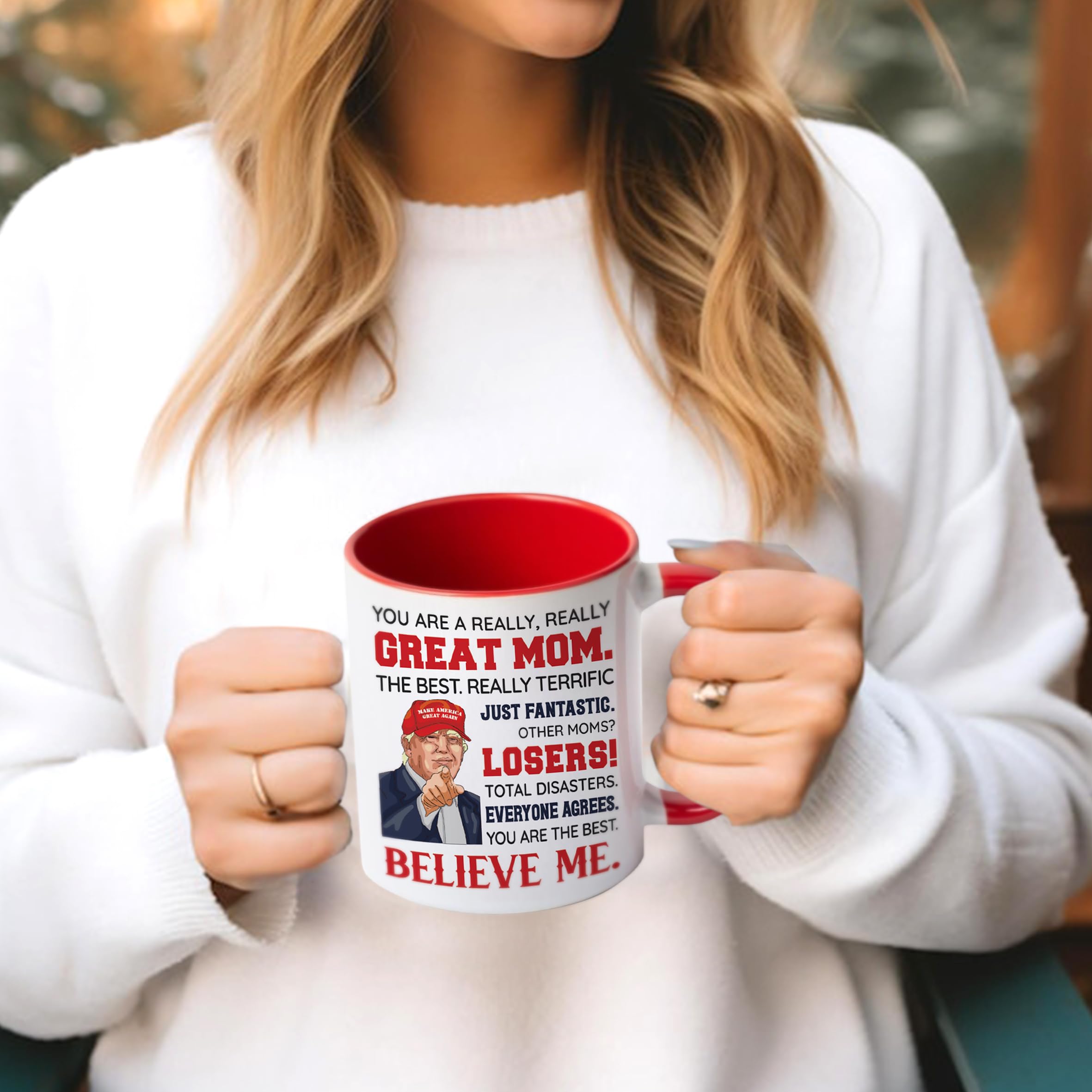 Viberty Best Mom Ever Gifts, Mothers Day Gift for Mom, Wife from Daughter Son Kids, Christmas, Valentine, Birthday Gift New Moms, Funny Gifts Ideas For Mama, Mommy Ceramic Mug 11 oz