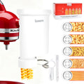 Pasta Attachment for Kitchenaid Stand Mixer, Pasta Press Attachment for Kitchenaid Stand Mixer - Durable Pasta Maker with 5 Upgraded Plastic Plates for Homemade Spaghetti & Macaroni