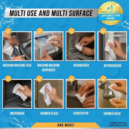 ACTIVE Home Appliance Surface Cleaner Wipes - Heavy Duty Cleaning for Appliances & Surfaces | 24 Large Wipes