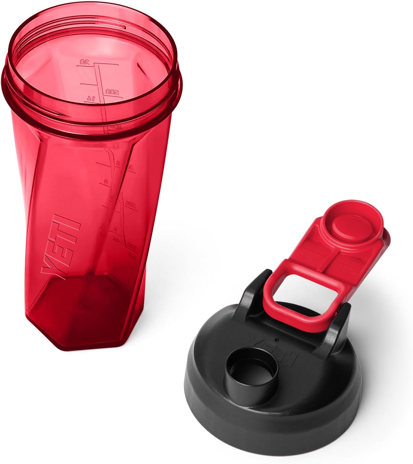 YETI Yonder Helimix Vortex Blender Shaker Bottle - 27oz Portable Protein Cup | Dishwasher Safe, Rescue Red