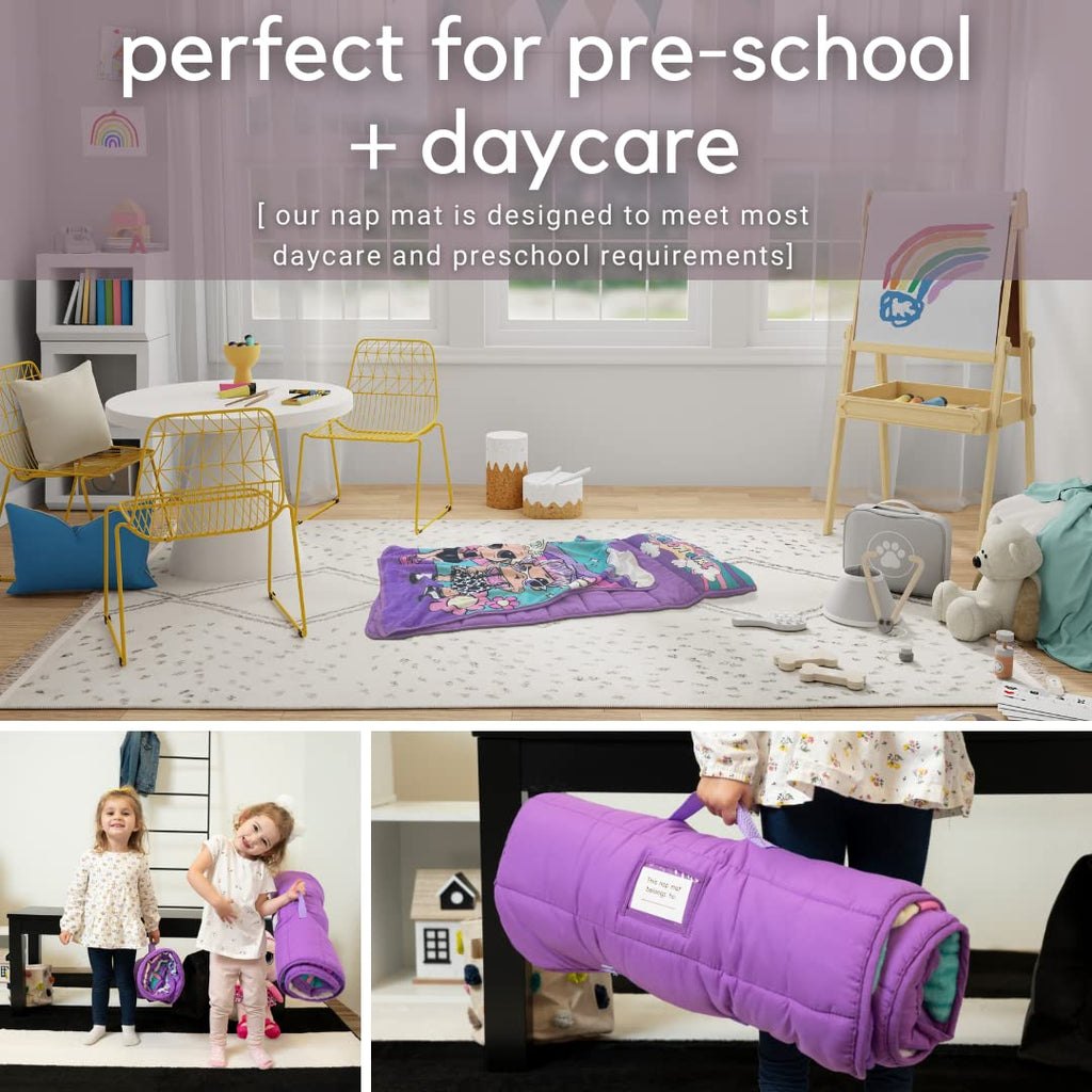 LOL Surprise! 24"(W) X 45"(L) Soft Toddler Nap Mat with Pillow and Blanket Perfect for Preschool, Daycare, and Travel (100% Official Licensed Product)